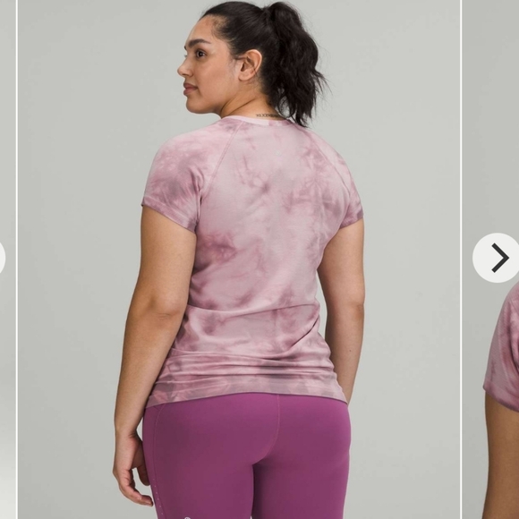 Lululemon Swiftly Tech Short-sleeve Shirt 2.0 In Marble Dye Vintage Plum - Picture 3 of 9